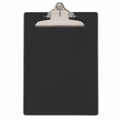 Recycled Plastic Clipboard With Ruler Edge, 1" Clip Capacity, Holds 8.5 X 11 Sheets, Black