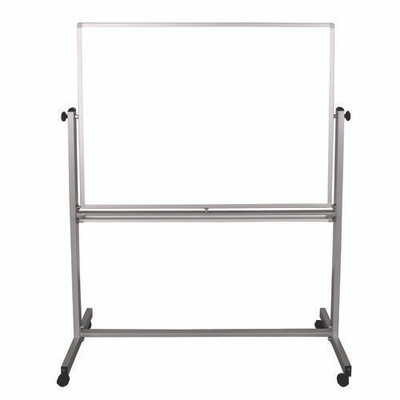 Mobile Magnetic Whiteboard, 48" X 36", White Surface, Silver Aluminum Frame Mobile Magnetic Whiteboard, 48" X 36", White Surface, Silver Aluminum Frame