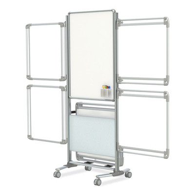 Nexus Easel Whiteboard, 32" X 76.13", White Surface, Satin Aluminum Frame Nexus Easel Whiteboard, 32" X 76.13", White Surface, Satin Aluminum Frame