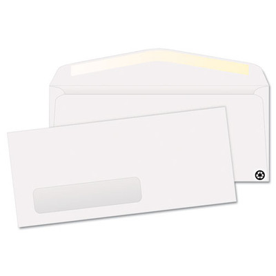Window Envelope, Lower Left Window, Security Tint, #10, Commercial Flap, Gummed Closure, 4.13 X 9.5, White, 500/box