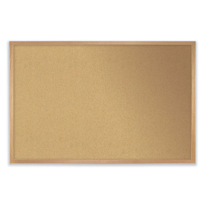 Aluminum-frame Natural Corkboard, 36" X 24", Tan Surface, Satin Aluminum Frame Aluminum-frame Natural Corkboard, 36" X 24", Tan Surface, Satin Aluminum Frame