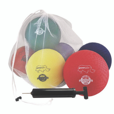 Rhino Soft Playground Ball Set, 8.5" Diameter, Assorted Colors, 6/set