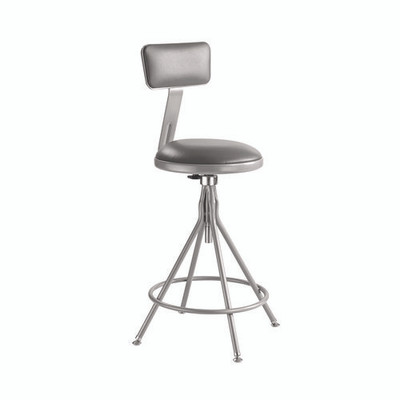 6500 Series Height Adj Heavy Duty Vinyl Swivel Stool With Backrest, Supports Up To 500 Lb, 24" To 30" Seat Height, Gray 6500 Series Height Adj Heavy Duty Vinyl Swivel Stool With Backrest, Supports Up To 500 Lb, 24" To 30" Seat Height, Gray