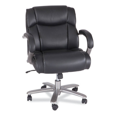 Lineage Big And Tall Mid Back Task Chair 24.5" Back, Supports 350 Lb, 19.5" To 23.25" Seat Height, Black Seat, Chrome Base Lineage Big And Tall Mid Back Task Chair 24.5" Back, Supports 350 Lb, 19.5" To 23.25" Seat Height, Black Seat, Chrome Base