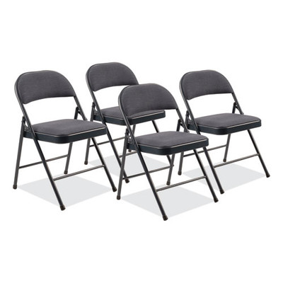 970 Series Fabric Padded Steel Folding Chair, Supports Up To 250 Lb, 17.75" Seat Height, Star Trail Blue, 4/carton 970 Series Fabric Padded Steel Folding Chair, Supports Up To 250 Lb, 17.75" Seat Height, Star Trail Blue, 4/carton