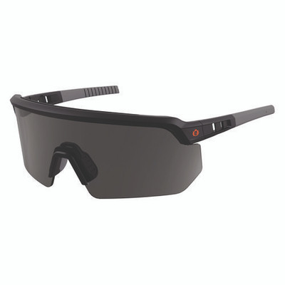 Skullerz Aegir Anti-scratch/enhanced Anti-fog Safety Glasses, Black Nylon Impact Frame, Smoke Polycarbonate Lens