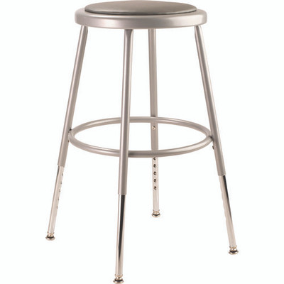 6400 Series Height Adjustable Hd Vinyl Padded Steel Stool, Backless, Supports 500 Lb, 18.5"-26.5" Seat Height, Gray Seat/base 6400 Series Height Adjustable Hd Vinyl Padded Steel Stool, Backless, Supports 500 Lb, 18.5"-26.5" Seat Height, Gray Seat/base