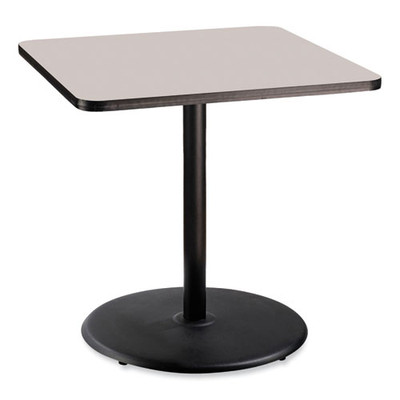 Cafe Table, 36w X 36d X 36h, Square Top/round Base, Gray Nebula Top, Black Base Cafe Table, 36w X 36d X 36h, Square Top/round Base, Gray Nebula Top, Black Base