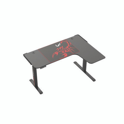 L-shaped Standing Desk, Right Desk, 60" X 43.69" X 29.88" To 48.38", Black L-shaped Standing Desk, Right Desk, 60" X 43.69" X 29.88" To 48.38", Black