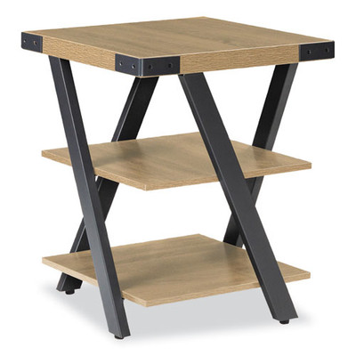 End Table, Square, 20 X 20 X 25, Sand Dune Top, Black Base End Table, Square, 20 X 20 X 25, Sand Dune Top, Black Base