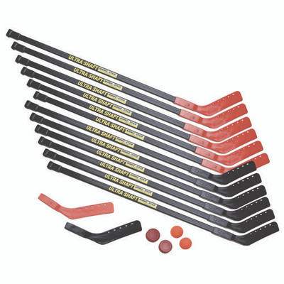 Ultra Shaft Hockey Set, Twelve 47' Hockey Sticks/two Pucks/two Balls/two Extra Blades