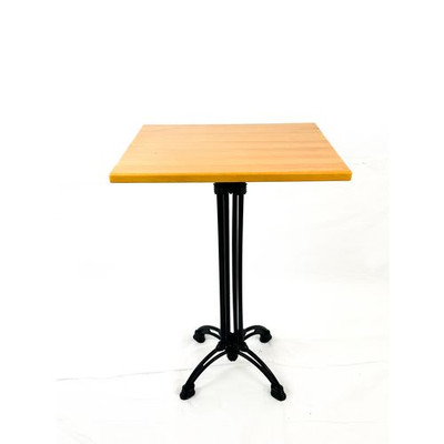 Solid Wood Tables, Cast Iron Base, Square, 36w X 36d X 43.75h, Natural Solid Wood Tables, Cast Iron Base, Square, 36w X 36d X 43.75h, Natural