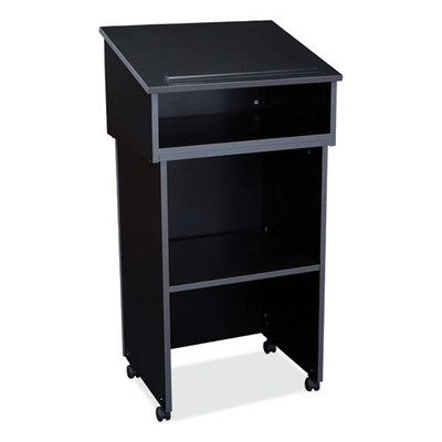 Tabletop Lectern And Av Cart/lectern Base, 23.75 X 19.87 X 47.5, Black Tabletop Lectern And Av Cart/lectern Base, 23.75 X 19.87 X 47.5, Black