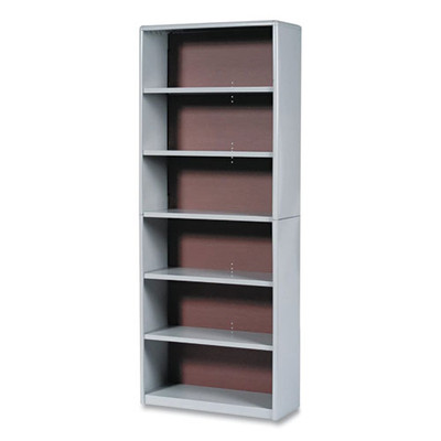 Valuemate Economy Bookcase, Six-shelf, 31.75w X 13.5d X 80h, Gray Valuemate Economy Bookcase, Six-shelf, 31.75w X 13.5d X 80h, Gray