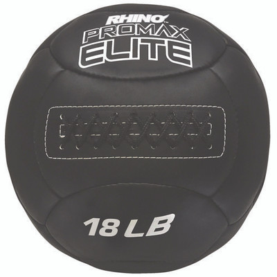 Rhino Promax Elite Medicine Ball, 18 Lb, Black