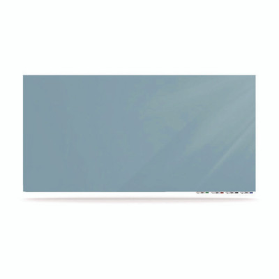 Aria Low-profile Frameless Magnetic Glassboard, 60" X 36", Denim Blue Surface Aria Low-profile Frameless Magnetic Glassboard, 60" X 36", Denim Blue Surface