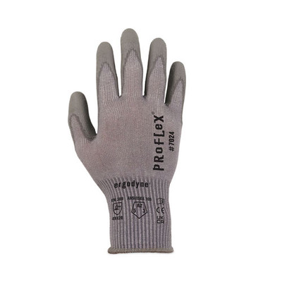 Proflex 7024 Ansi A2 Pu Coated Cr Gloves, En388: 4x42b, 9" Long, Medium, Gray, Pair Proflex 7024 Ansi A2 Pu Coated Cr Gloves, En388: 4x42b, 9" Long, Medium, Gray, Pair