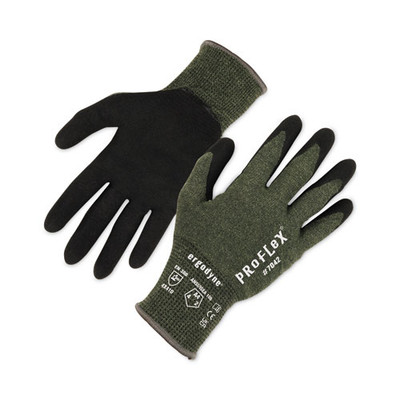 Proflex 7042 Ansi A4 Nitrile-coated Cr Gloves, En388: 4x41d, 9" Long, Large, Green, 12 Pairs