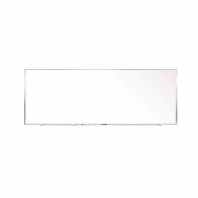 Two-piece M1 Porcelain Magnetic Whiteboard, 144.5" X 48.5", White Surface, Satin Aluminum Frame Two-piece M1 Porcelain Magnetic Whiteboard, 144.5" X 48.5", White Surface, Satin Aluminum Frame