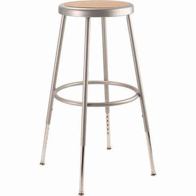 6202 Series Height Adjustable Heavy Duty Steel Stool, Backless, Supports 500 Lb, 25" To 33" Seat Height, Brown Seat/gray Base 6202 Series Height Adjustable Heavy Duty Steel Stool, Backless, Supports 500 Lb, 25" To 33" Seat Height, Brown Seat/gray Base