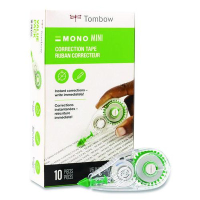 Mono Mini Correction Tape, 1/6" X 315", Non-refillable, 10/pack
