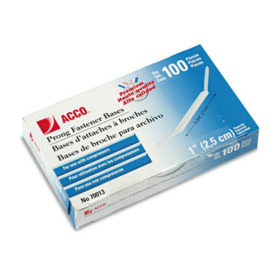 Premium Two-piece Paper Fasteners, 1" Capacity, 2.75" Center To Center, Silver, 100/box - VISACC70013