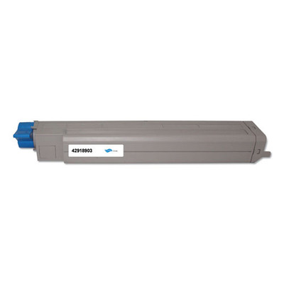 Remanufactured Cyan Toner (type C7), Replacement For 42918903, 15,000 Page-yield Remanufactured Cyan Toner (type C7), Replacement For 42918903, 15,000 Page-yield