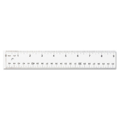 Clear Flexible Acrylic Ruler, Standard/metric, 18" Long, Clear Clear Flexible Acrylic Ruler, Standard/metric, 18" Long, Clear
