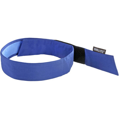 Ergodyne 6705CT Evaporative Cooling Bandana Headband - Solid Blue - Polyvinyl Alcohol (PVA)