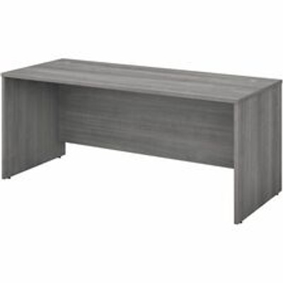 Bush Business Furniture Studio C 72W x 30D Office Desk - 29.8" Height x 71" Width x 29.4" Depth - Band Edge - Finish: Platinum Gray, Thermofused Laminate (TFL) - 1 Each