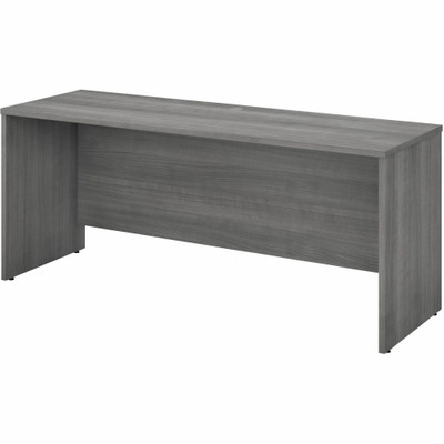 Bush Business Furniture Studio C 72W x 24D Credenza Desk - 29.8" Height x 71" Width x 23.4" Depth - Finish: Platinum Gray, Thermofused Laminate (TFL) - 1 Each