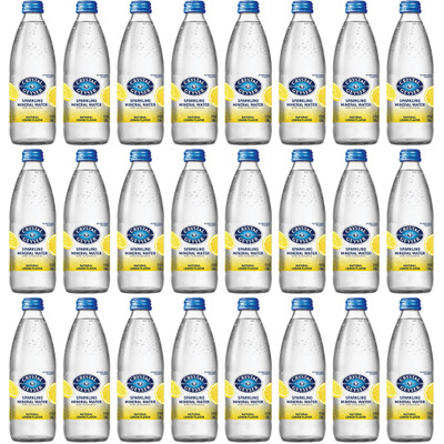 Crystal Geyser Natural Lemon Sparkling Spring Water - Ready-to-Drink - Sugar Free - 12 fl oz (355 mL)Bottle - 24 / Carton