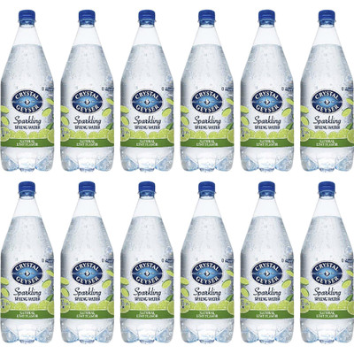 Crystal Geyser Natural Lime Sparkling Spring Water - Ready-to-Drink - Sugar Free - 42.27 fl oz (1.25 L)Bottle - 12 / Carton