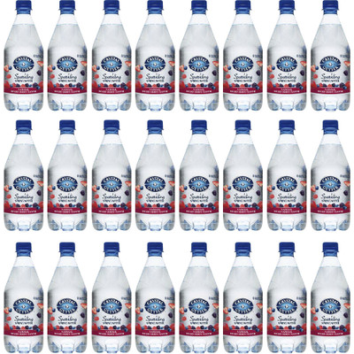 Crystal Geyser Natural Mixed Berry Sparkling Spring Water - Ready-to-Drink - Sugar Free - 18 fl oz (532 mL)Bottle - 24 / Carton