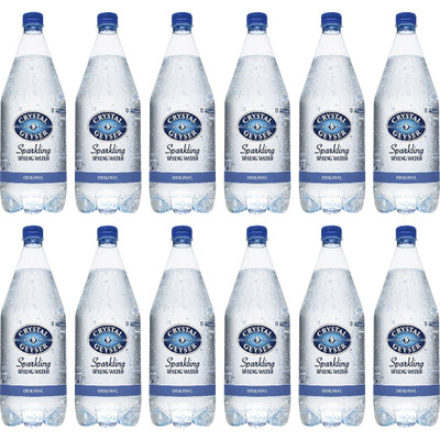 Crystal Geyser Natural Orange Sparkling Spring Water - Ready-to-Drink - Sugar Free - 42.27 fl oz (1.25 L) - OriginalBottle - 12 / Carton