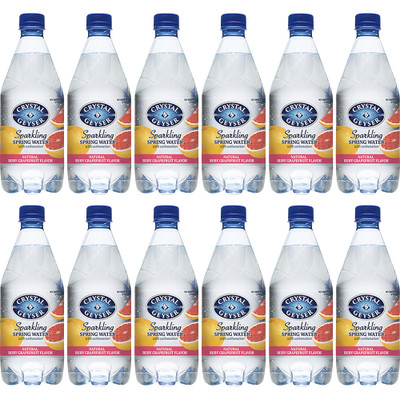 Crystal Geyser Natural Ruby Grapefruit Sparkling Spring Water - Ready-to-Drink - Sugar Free - 18 fl oz (532 mL)Bottle - 12 / Carton