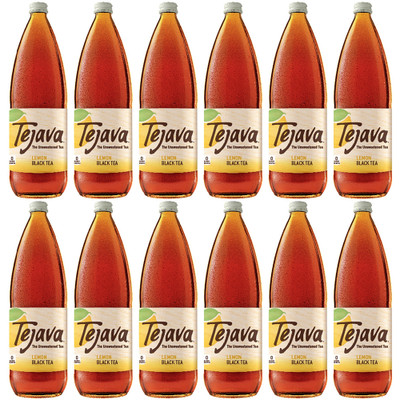 Tejava Lemon Black Tea Bottle - GMO Free - 12 / Carton