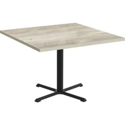 Special-T StarX-2 Dining Table - Aged Driftwood Square Top - Black, Powder Coated Base - 36" Table Top Length x 36" Table Top Width - 29" Height - Assembly Required - 1 Each