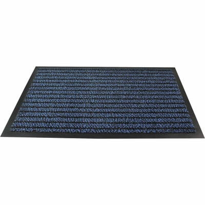 Floortex Doortex&reg; Ultimat Blue Door Mat - 24" x 32" - 32" Length x 24" Width x 0.250" Depth x 0.250" Thickness - Rectangular - Polypropylene, Fiber, Vinyl - Blue - 1 Each - TAA Compliant