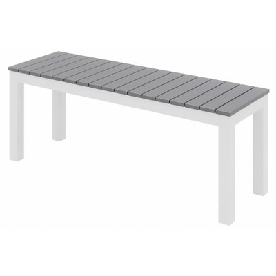 KFI Gray Indoor/Outdoor Furniture - Synthetic Polymer Seat Material - Aluminum Frame Material - Gray - 1 Each