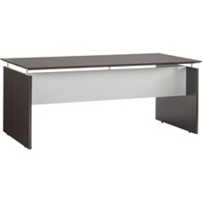 Safco Medina Mocha Laminate Office Unit - 29.5" Height x 63" Width x 36" Depth, x 0" Thickness Table Top - Beveled Edge - Material: Medium Density Fiberboard (MDF), Laminate - Finish: Mocha, Silver - 1 Each