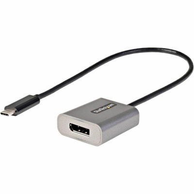 StarTech.com USB-C to DisplayPort Adapter - 1 x 24-pin Type C USB Male - 1 x 20-pin DisplayPort DisplayPort 1.4 Digital Audio/Video Female - 7680 x 4320 Supported - Gray - 1 Each