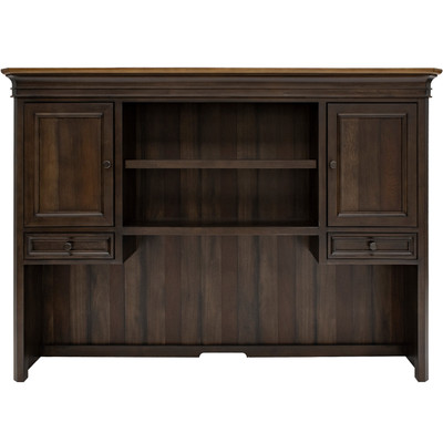 Martin Sonoma Hutch - 48" Height x 68" Width x 14" Depth - 2 x Utility Drawer(s) - 2 Door(s) - 3 Adjustable Shelf(ves) - Material: Wood Veneer - Finish: Dark Roast - 1 Each