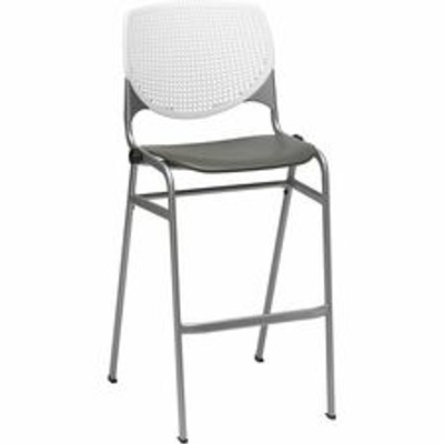 KFI Barstool Chair - White, Brownstone - 1 Each