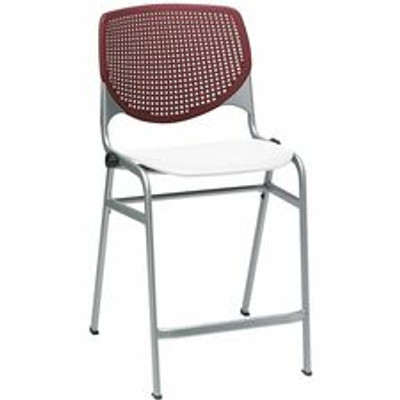 KFI Seating Bar Stool - Burgundy, White - 1 Each