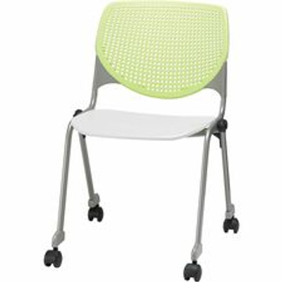 KFI Stacking Chair - Lime Green, White - 1 Each