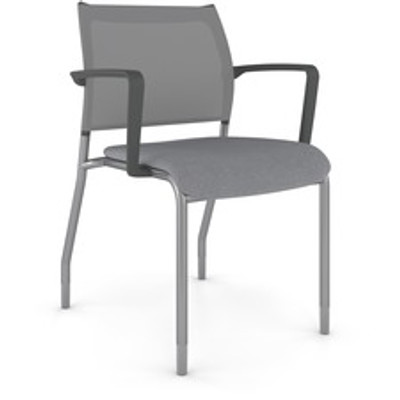9 to 5 Seating Luna Guest Chair - Dove Seat Color - Fabric Seat Material - Dove Gray Back Color - Black Frame Color - 1 Each
