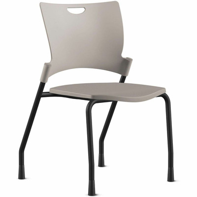 9 to 5 Seating Bella Plastic Seat Stack Chair - Latte Seat Color - Plastic Seat Material - Latte Back Color - Plastic Back Material - Black Frame Color - Four-legged Base - 1 Each
