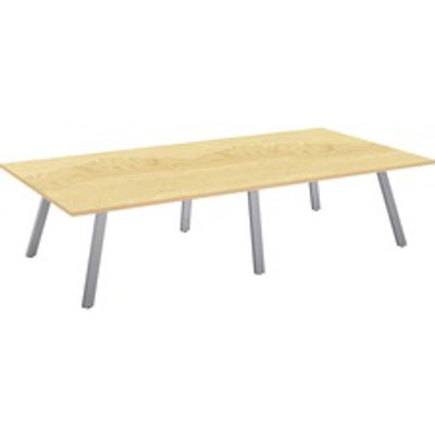 Special-T AIM XL Conference Table - Kensington Maple Rectangle Top - Powder Coated Dual Pitched Base - Modern Style - 108" Table Top Length x 60" Table Top Width - 29" Height - Assembly Required - High Pressure Laminate (HPL) Top Material - 1 Each
