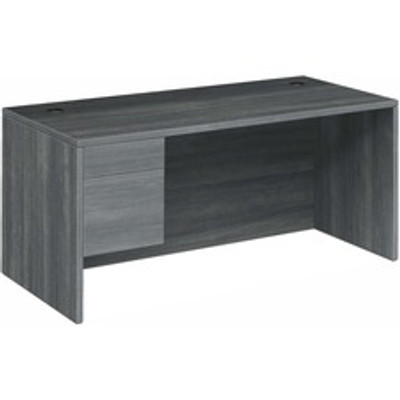 HON 10500 H10584L Pedestal Desk - 29.5" Height x 66" Width x 30" Depth - 2 x Box, File Drawer(s)Left Side - Finish: Sterling Ash - 1 Each